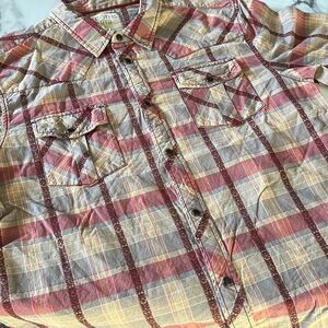 Ecoths Black Pearl Western Style Short Sleeve Button Front Mens L